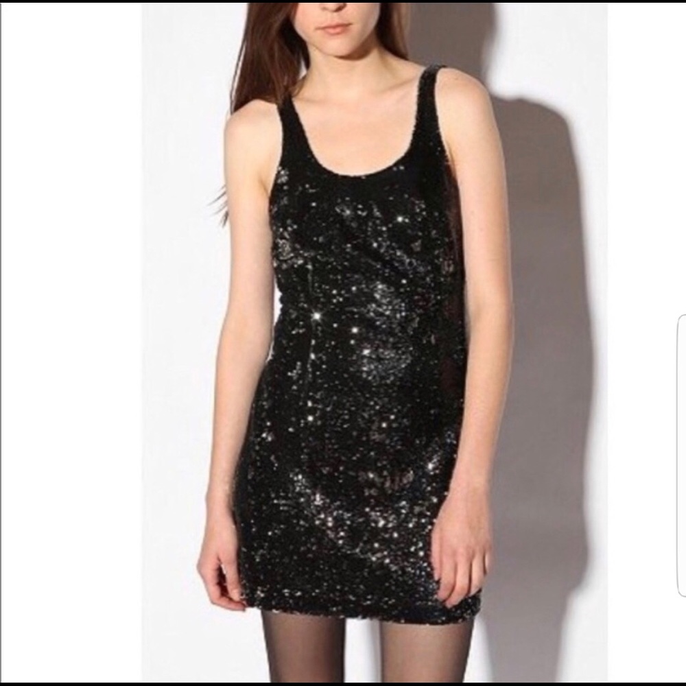 UP Silence + Noise Black Sequin Dress